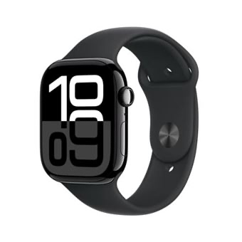 APPLE Watch Series 10 GPS 42mm - Alumínio Preto Brilhante com Bracelete Desportiva Preto - M/L